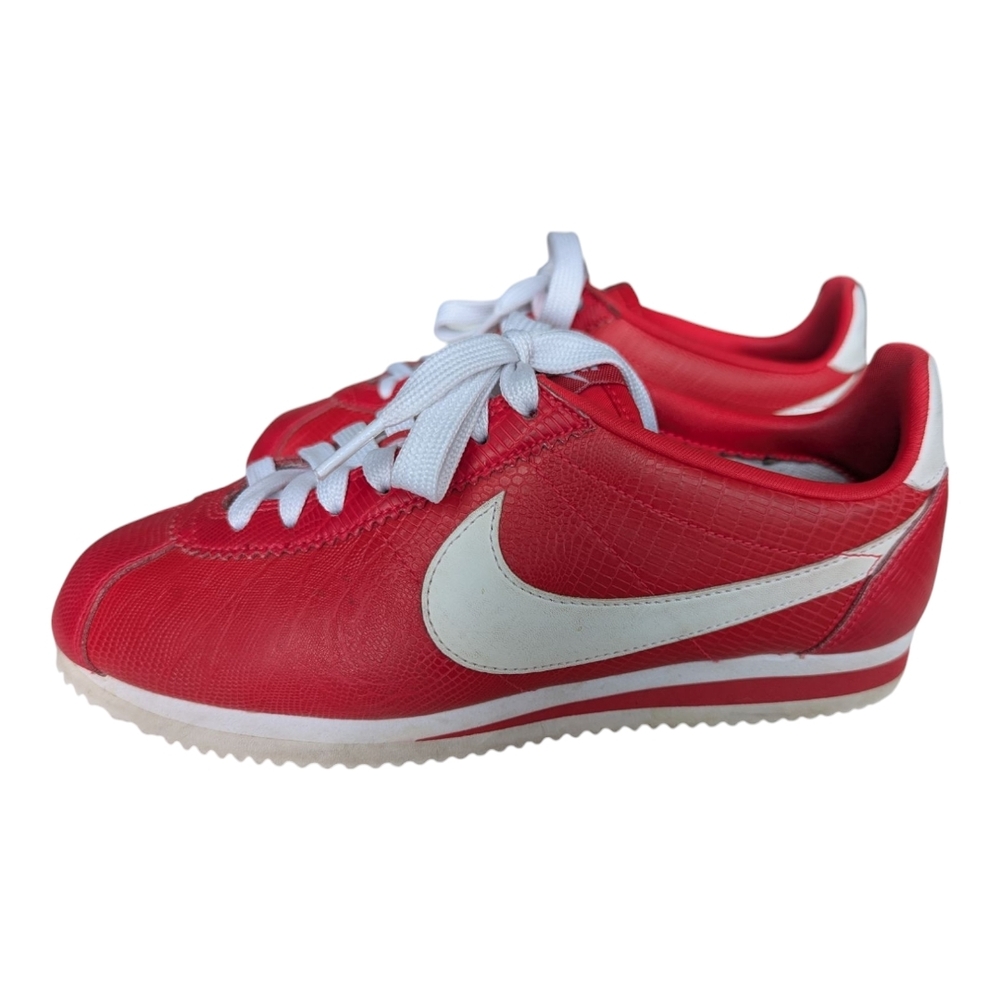 Nike Red and White Cortez Sneakers Classic Design